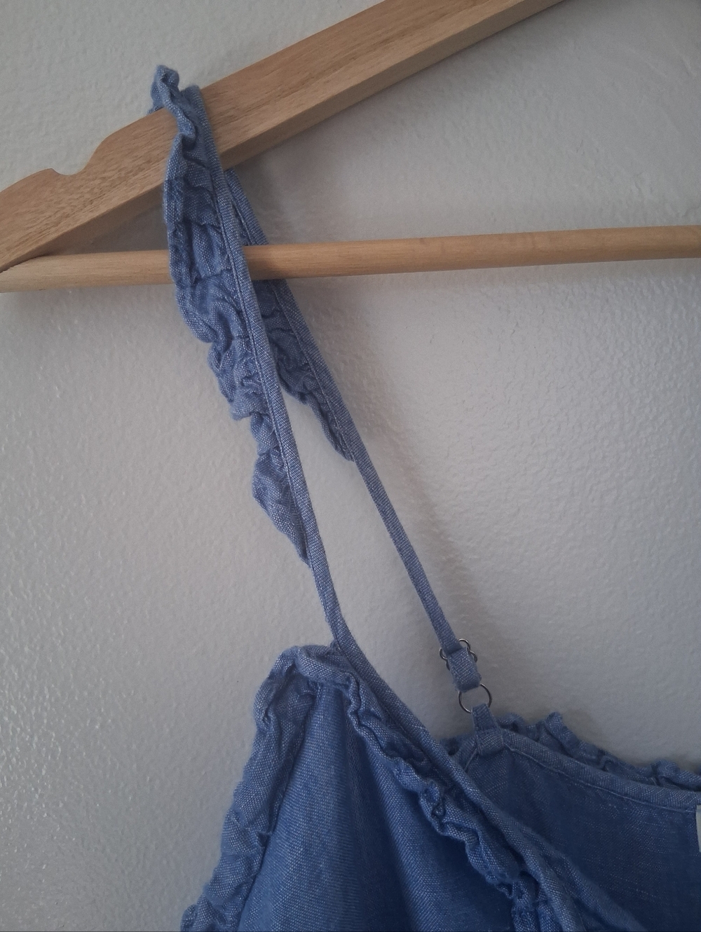 J. Crew Blue Dress Linen & Cotton Mix - Picture 2 of 7